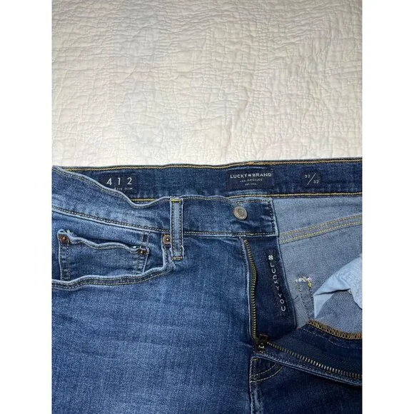 Lucky Brand Mens 412 Slim Fit Jeans W32 L32 Blue Denim - Picture 7 of 9
